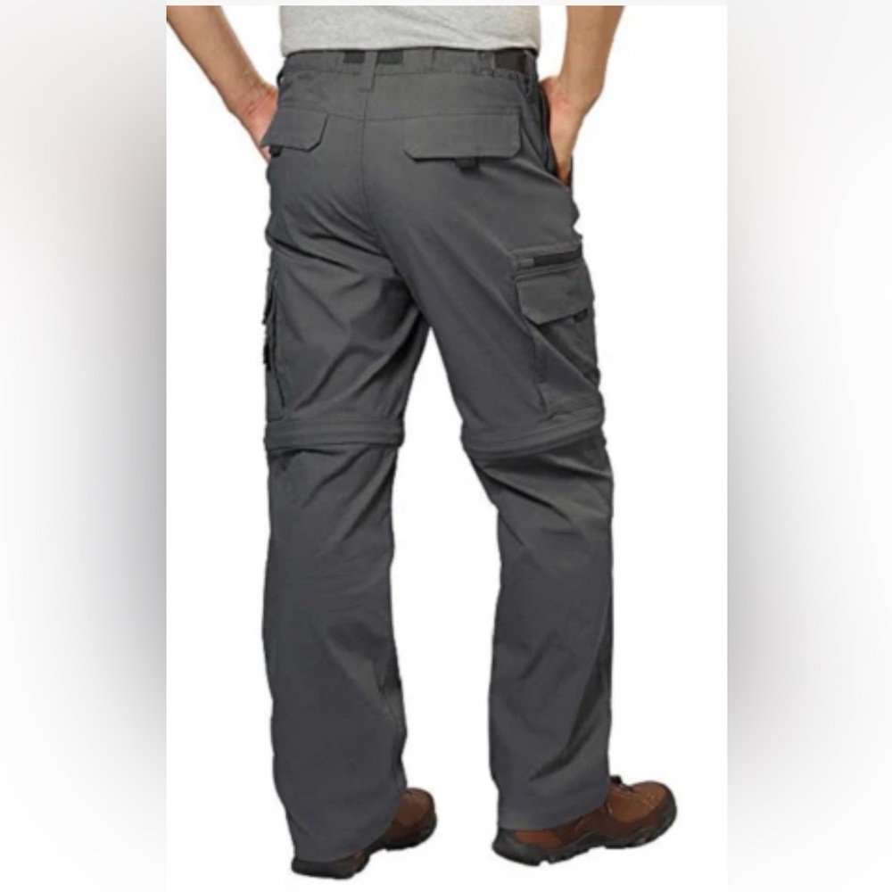 BC Clothing Men's Convertible Stretch Cargo Hiking Pants Shorts,Zippered Pockets - Picture 3 of 5